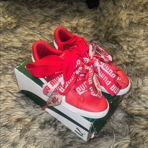 Puma Red oversized bow Sneakers